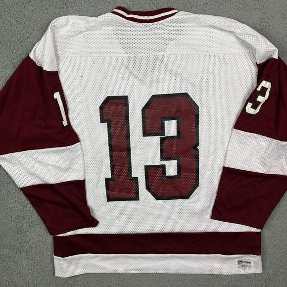 Vintage Wisconsin Hockey Jersey WI WAHA Size XL - Picture 2 of 10